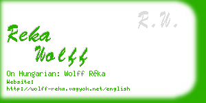 reka wolff business card